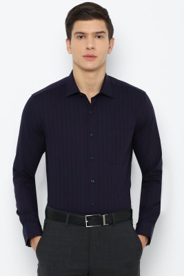 LOUIS PHILIPPE Men Striped Formal Dark Blue Shirt