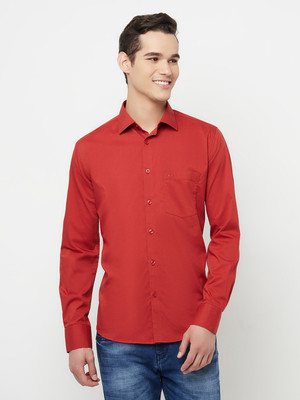 CRIMSOUNE CLUB Men Solid Casual Red Shirt