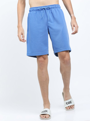 HIGHLANDER Solid Men Light Blue Casual Shorts