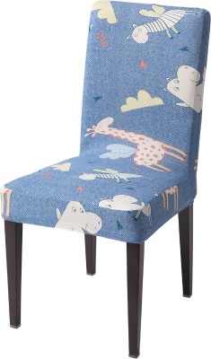 HOKiPO Polyester Cartoon Chair Cover(Blue Pack of 1)