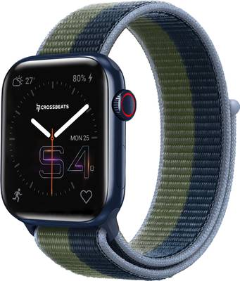 CrossBeats Ignite S4- 1.8” 3D curved, BT Calling, Blood glucose, Health &amp; Fitness tracking Smartwatch  (Multicolor Strap, With Free Nylon &amp; Silicone Straps)