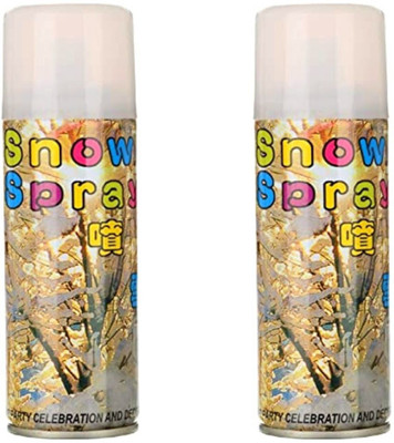 Sloies birthday/anniversary celebration party artificial snow spray for trees Snow Spray(400 ml, Pack of 2)