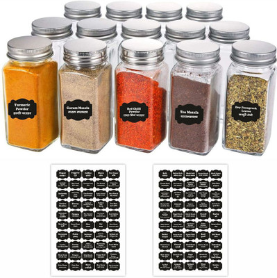 CVANU 3 cm Spice Label Waterproof-Removable Sticker for Kitchen Label Spice/Ingredient_C06 Self Adhesive Sticker(Pack of 100)
