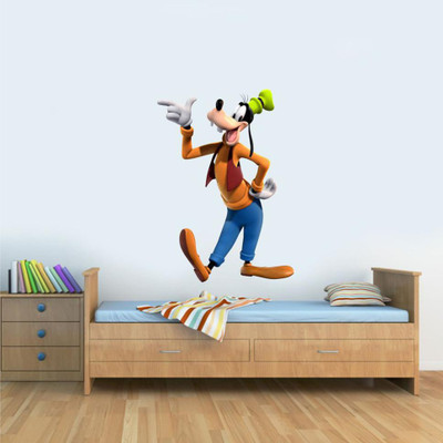 Sahaj Décor 50 cm Happy Goofy Cartoon Characters Wall Sticker Covering Area [60x86cm] Self Adhesive Sticker(Pack of 1)