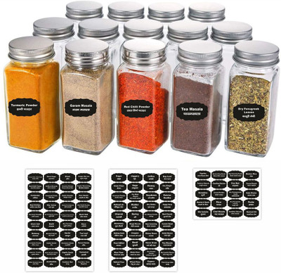 CVANU 3 cm Spice Label Waterproof-Removable Sticker for Kitchen Label Spice/Ingredient_C08 Self Adhesive Sticker(Pack of 100)