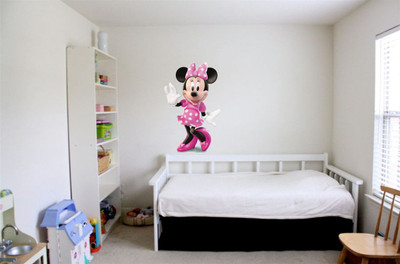 décor nirmal 50 cm Minnie Mouse Wall Stickers Cartoon Covering Area [50x81cm] Self Adhesive Sticker(Pack of 1)