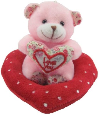 Tickles Cute Teddy Stuffed Soft Plush Toy Kids Birthday  - 13 cm(Pink)