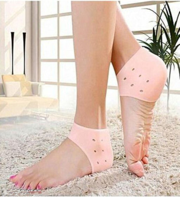 Faith Enterprises Silicone Gel Heel Pad Socks for Pain Relief for Men and Women/Anti Crack Set Heel Support