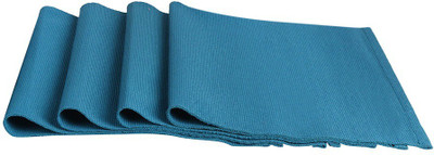 PRAKARTIK Rectangular Pack of 4 Table Placemat(Blue, Cotton)