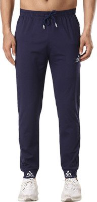 PORT LOTUS Solid Men Dark Blue Track Pants