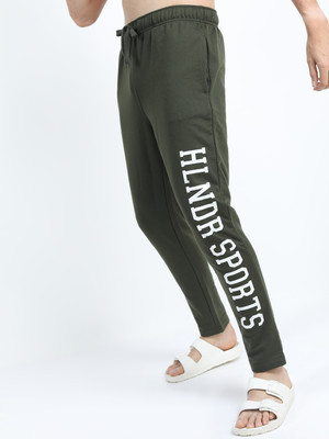 HIGHLANDER Printed Men Light Green Track Pants