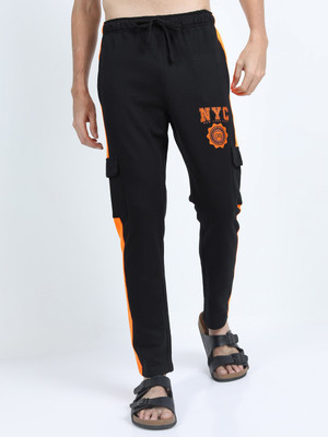 HIGHLANDER Printed Men Black Track Pants