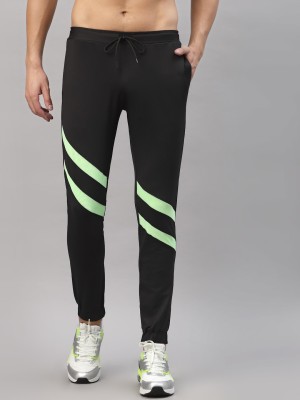 JUMP USA Solid Men Black Track Pants