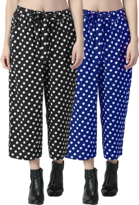 Y M ENTERPRISES Regular Fit Women Black, Blue Trousers