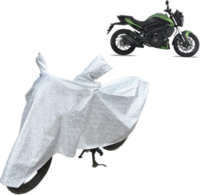 Rhtdm Waterproof Two Wheeler Cover for Bajaj(Dominar 400, Silver)