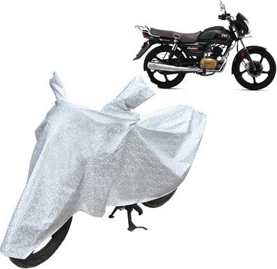 aksmit Waterproof Two Wheeler Cover for TVS(Radeon, Silver)