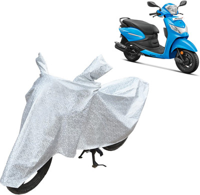 Rhtdm Waterproof Two Wheeler Cover for Hero(Pleasure Plus, Silver)