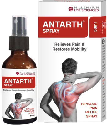 MILLENNIUM LYF SCIENCES ANTARTH BIPHASIC SPRAY | Spray For Rapid Pain Relief | 50 ml x 3(Pack of 3, 50 ml)
