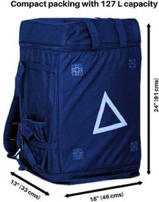 Quaffor Bag for Parcel/Ecommerce/Logistics/ Bag With Rain Cover Commercial Quality Grade Waterproof Backpack(Blue, 75.52 L)