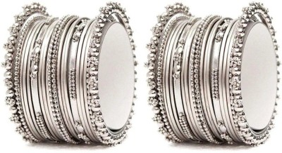 SHINE STAR Alloy Silver Coated Bangle Set(Pack of 2)