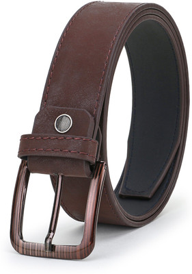 Benzene Men Casual, Formal, Evening, Party Brown Artificial Leather Belt