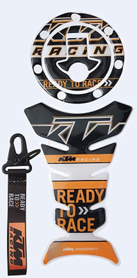 GraphixDesign KTM Tank Pad and Sticker for Duke/RC 125/200/390/250 (D) Bike Tank Pad