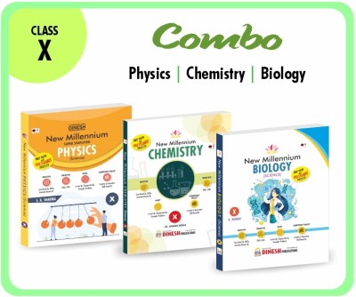 DINESH SCIENCE COMBO Class 10 - New Millennium Textbooks of PHYSICS, CHEMISTRY, BIOLOGY Class 10 ( 2022-2023 Session)(Paperback, S.K. Sharma, Dr. Sourabh Monga, K. Kumar)