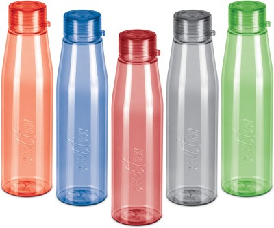 MILTON Ripple 1000 Pet Bottle, 946 ml, Set of 5, Multicolour 946 ml Bottle(Pack of 5, Multicolor, Plastic)