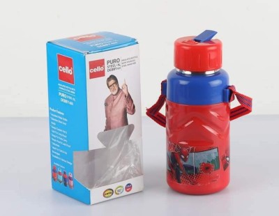 cello Steel kids DEBBY 400 Ml Bottle Insulated Stainless Steel Inner, blue n red 400 ml Bottle(Pack of 1, Blue, Red, Steel)