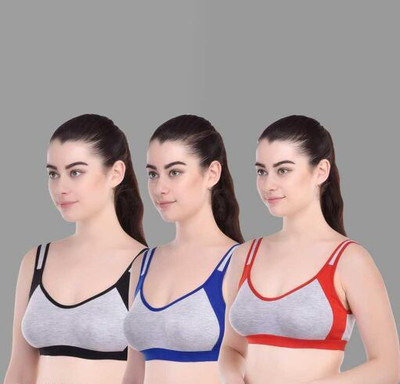 MGT CREATION Girls Full Coverage Non Padded Bra(Multicolor)