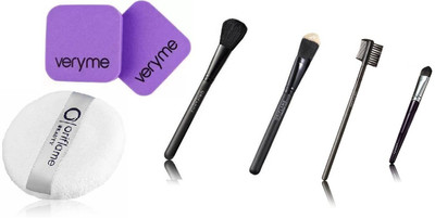 Oriflame Sweden brush applicator set, powder puff, make up sponge(Pack of 6)