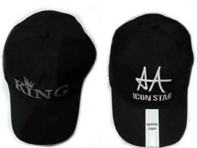 Rozti Embroidered, Solid, Self Design, Applique Sports/Regular Cap Cap(Pack of 2)