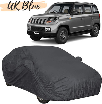 UK Blue Car Cover For Mahindra TUV300 (With Mirror Pockets)(Grey)