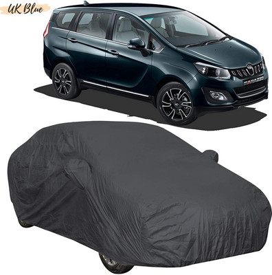 UK Blue Car Cover For Mahindra Marazzo (With Mirror Pockets)(Grey)