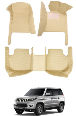 MATIES Leatherite 7D Mat For  Mahindra Bolero(Beige)