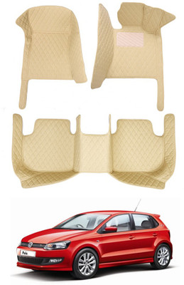 MATIES Leatherite 7D Mat For  Volkswagen Polo GT(Beige)
