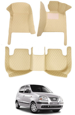 MATIES Leatherite 7D Mat For  Hyundai Santro Xing(Beige)