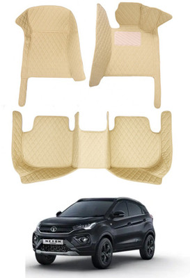 MATIES Leatherite 7D Mat For  Tata Nexon(Beige)