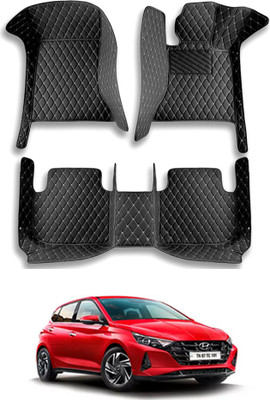 MATIES Leatherite 7D Mat For  Hyundai i20(Black)