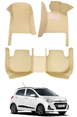 MATIES Leatherite 7D Mat For  Hyundai Grand i10(Beige)