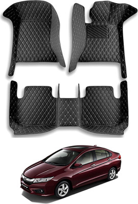 MATIES Leatherite 7D Mat For  Honda City i-Dtec(Black)
