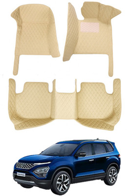 MATIES Leatherite 7D Mat For  Tata Safari(Beige)