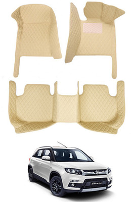 MATIES Leatherite 7D Mat For  Maruti Suzuki Vitara Brezza(Beige)