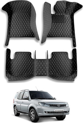 MATIES Leatherite 7D Mat For  Tata Safari Storme(Black)