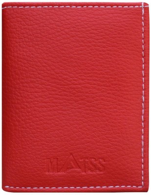 MATSS Faux Leather card holder holder Men and Women | RFID Credit card holder 6 Card Holder(Set of 1, Red)