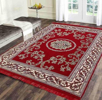 Sparrow world Red Cotton Runner(5 ft,  X 6 ft, Rectangle)