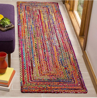 Jilani Handloom Rugs Multicolor Jute, Cotton Carpet(3 ft,  X 5 ft, Rectangle)