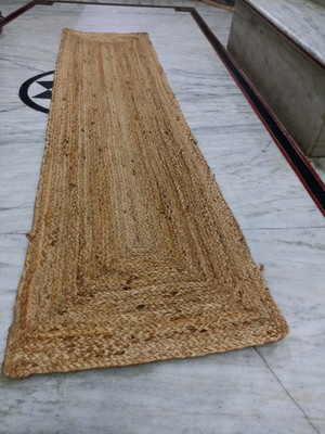 Jilani Handloom Rugs Beige Jute Runner(2 ft,  X 6 ft, Rectangle)