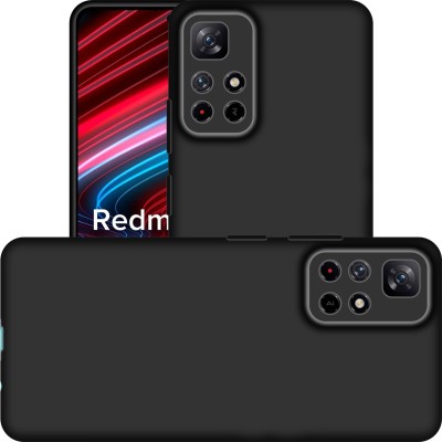 CASE CREATION Back Cover for Redmi Note 11T 5G Soft Premium Case Fashion Velvet Cover(Black, Dual Protection, Silicon, Pack of: 1)