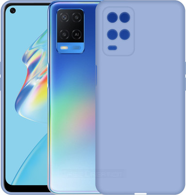 Case Creation Back Cover for New Oppo A54 5G Solid Colorful Luxury Smooth Feel Matte Finish Cover(Blue, Grip Case)